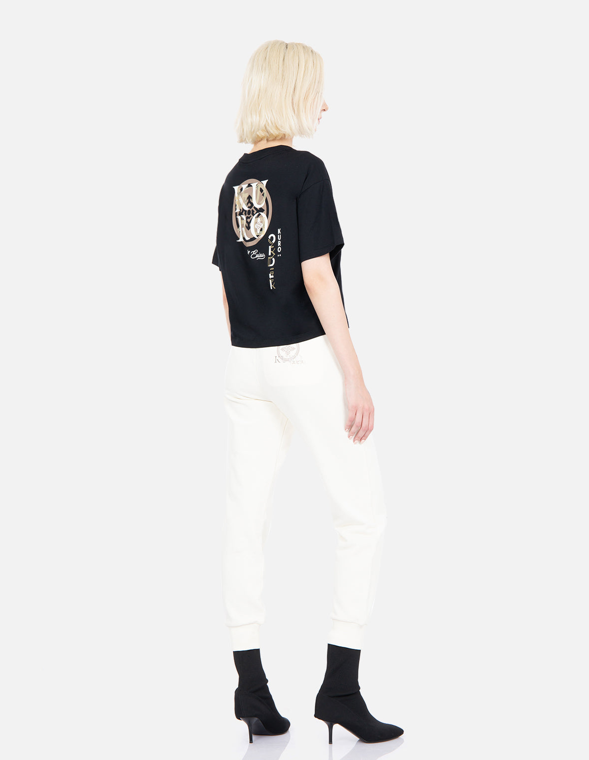 Kamon and Logo Print Sweatpants