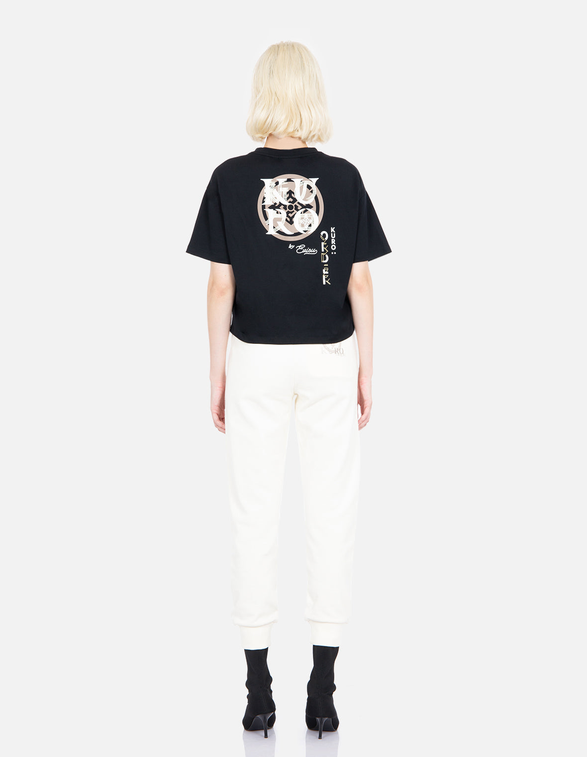 Kamon and Logo Print Sweatpants