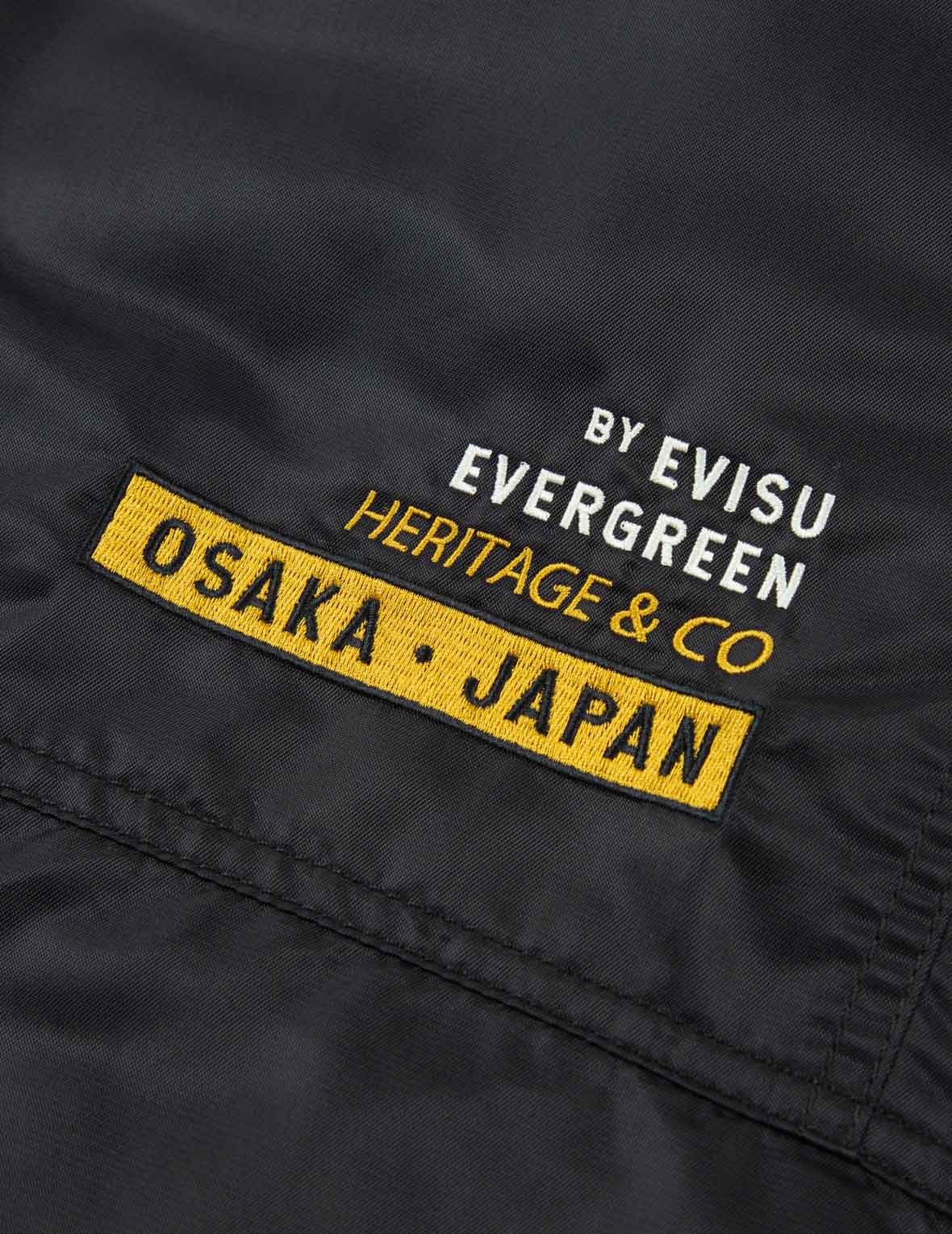 佛頭徽章與格言刺繡夾克