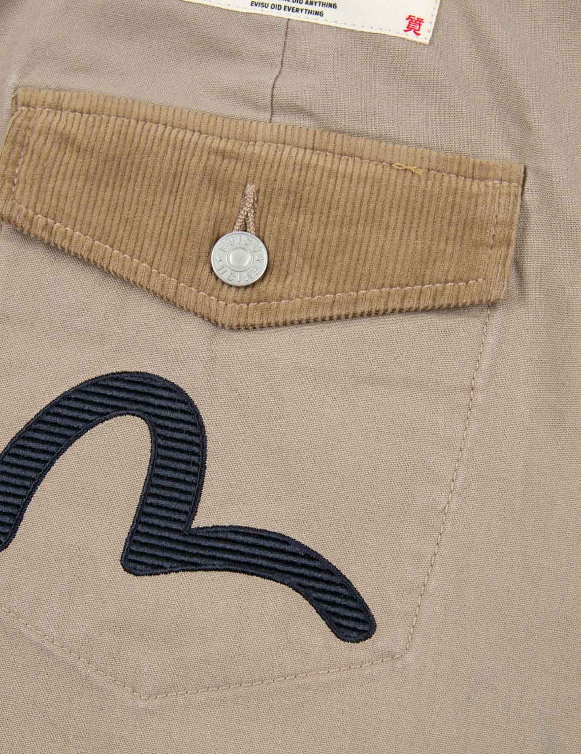Seagull and Logo Embroidery Cargo Pants