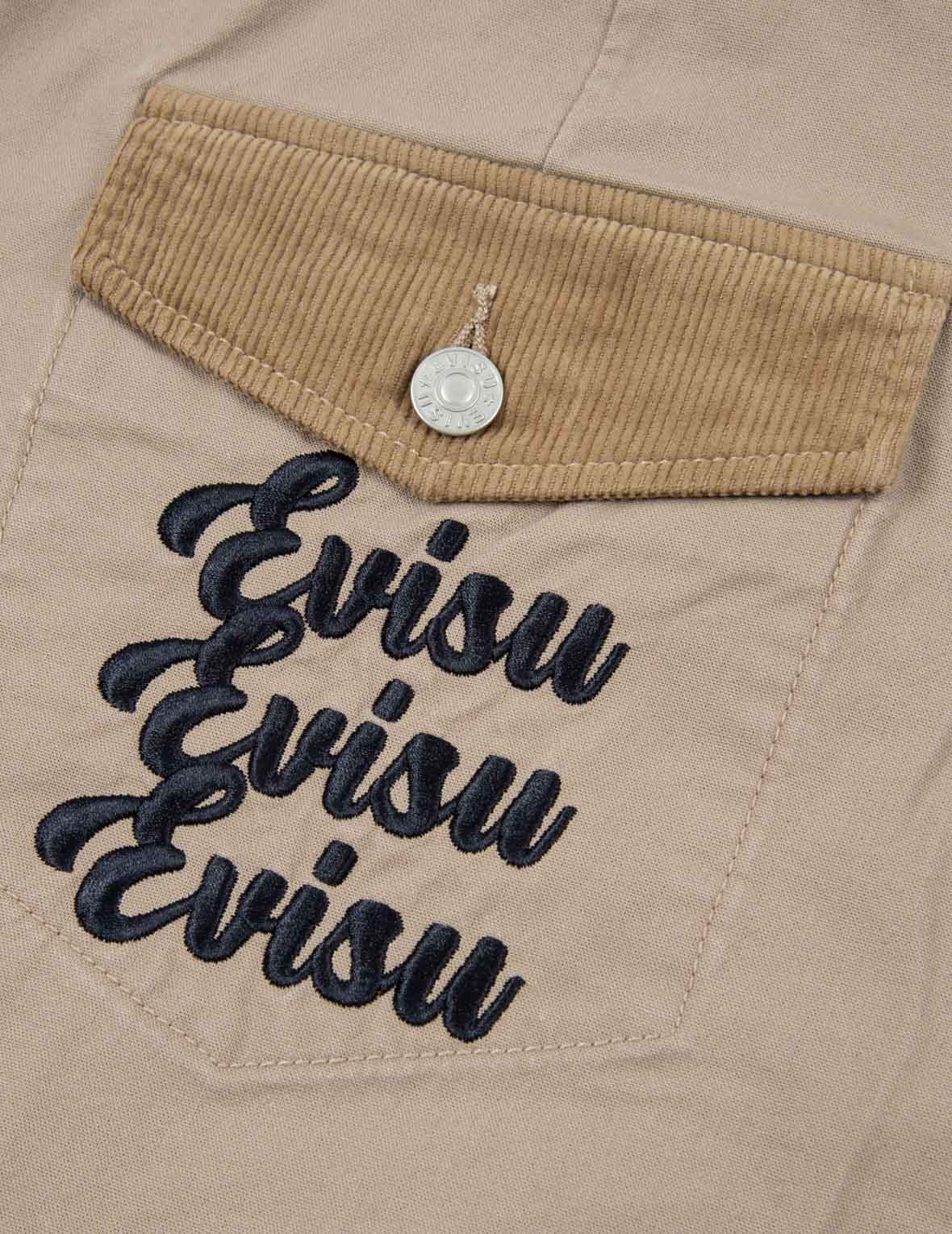 Seagull and Logo Embroidery Cargo Pants