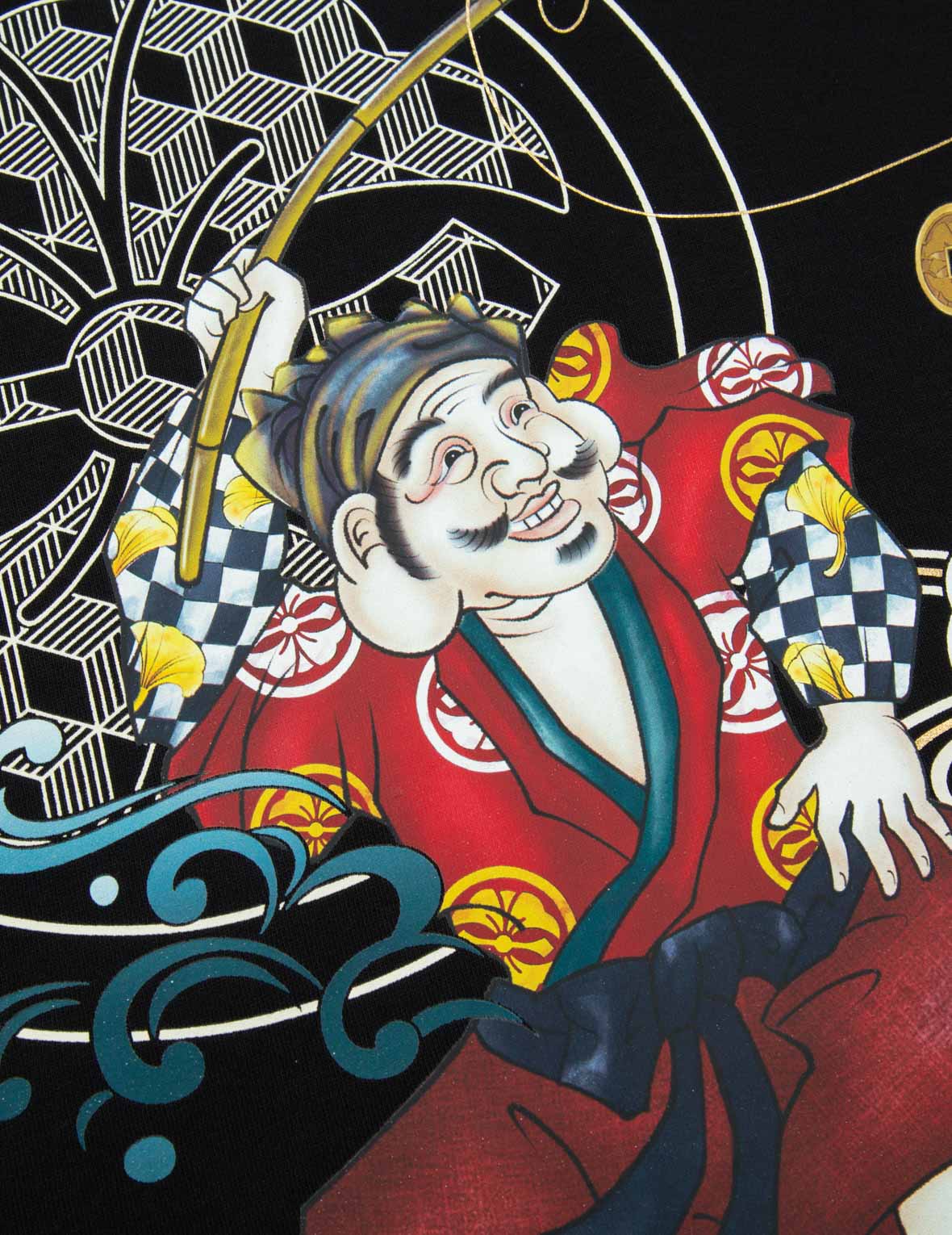 漁夫佛頭印花連帽衛衣