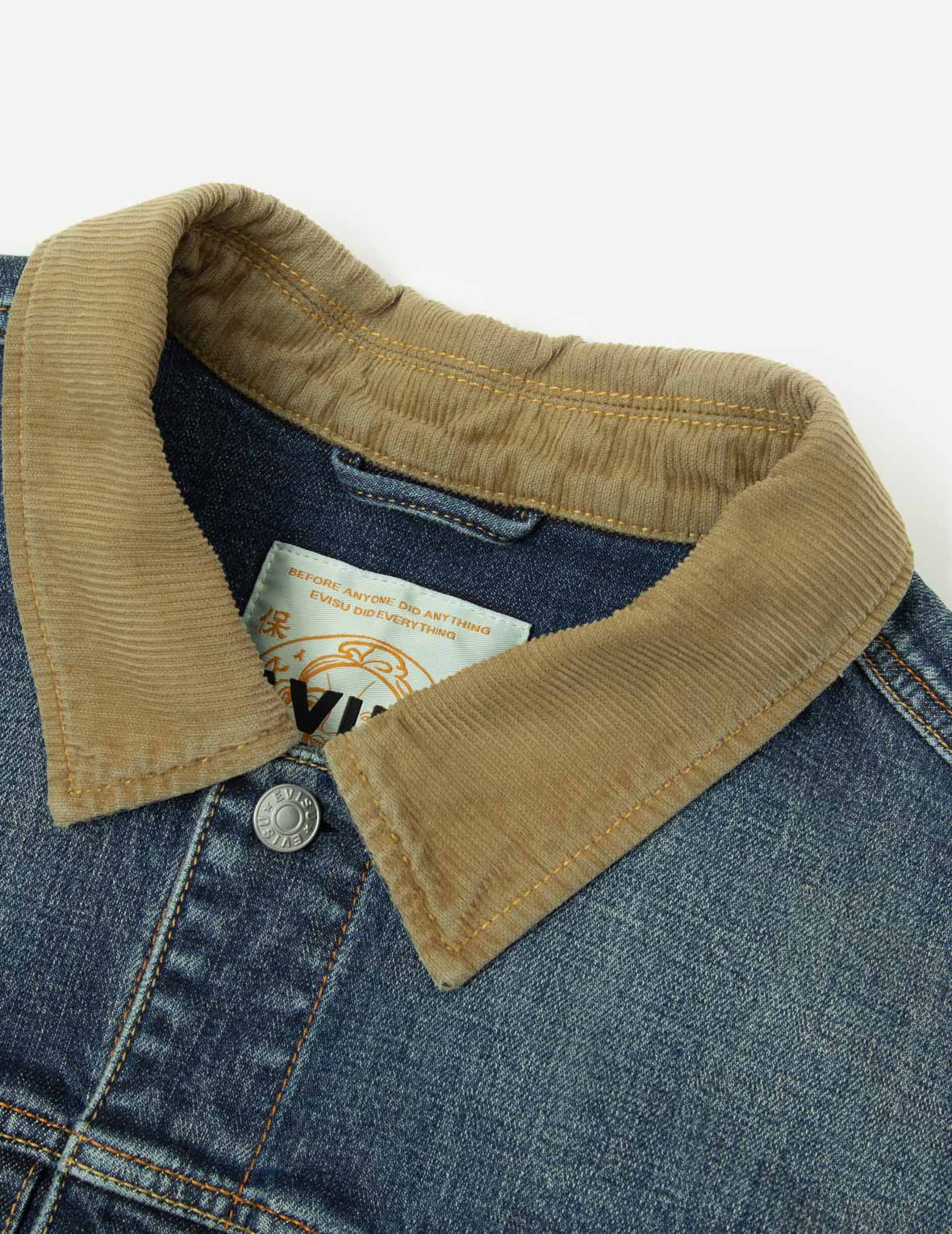 海神刺繡寬版牛仔外套