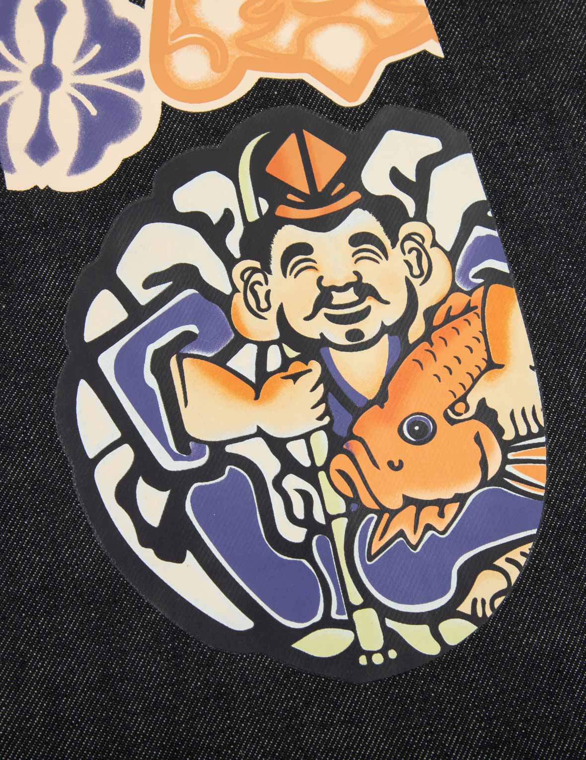 Godhead and Kamon Daicock print Taper Fit Jeans #2017