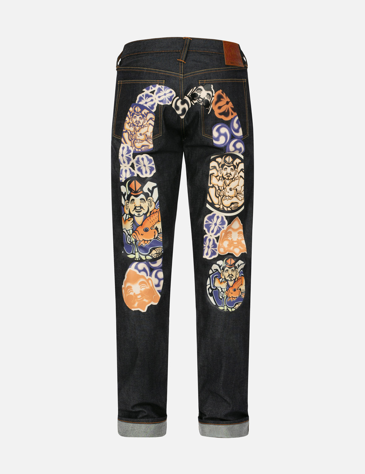 Godhead and Kamon Daicock print Taper Fit Jeans #2017