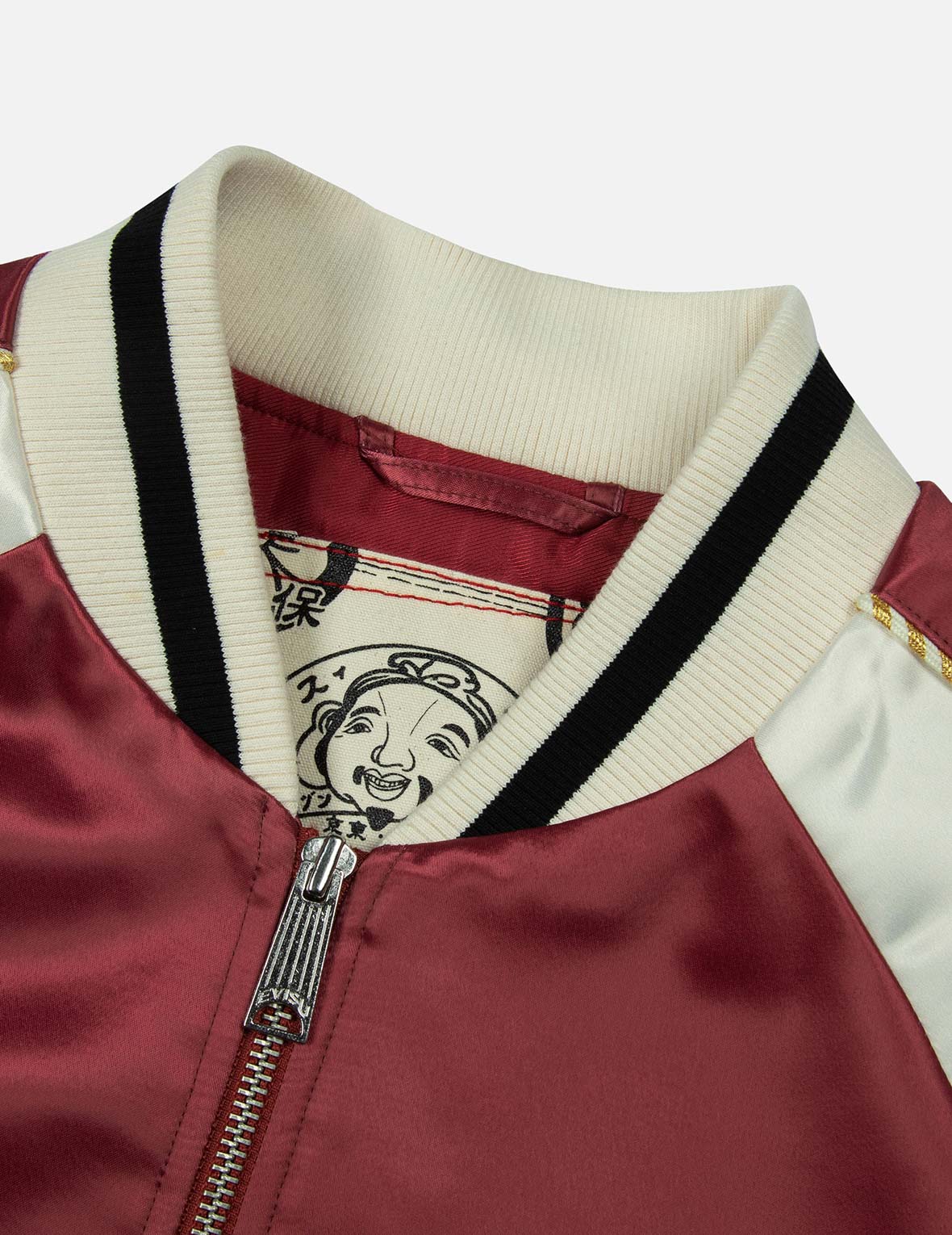 忍者達摩刺繡寬版休閒橫須賀外套