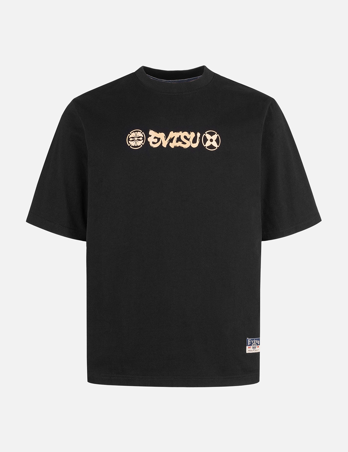 忍者達摩與商標印花常規版型T恤