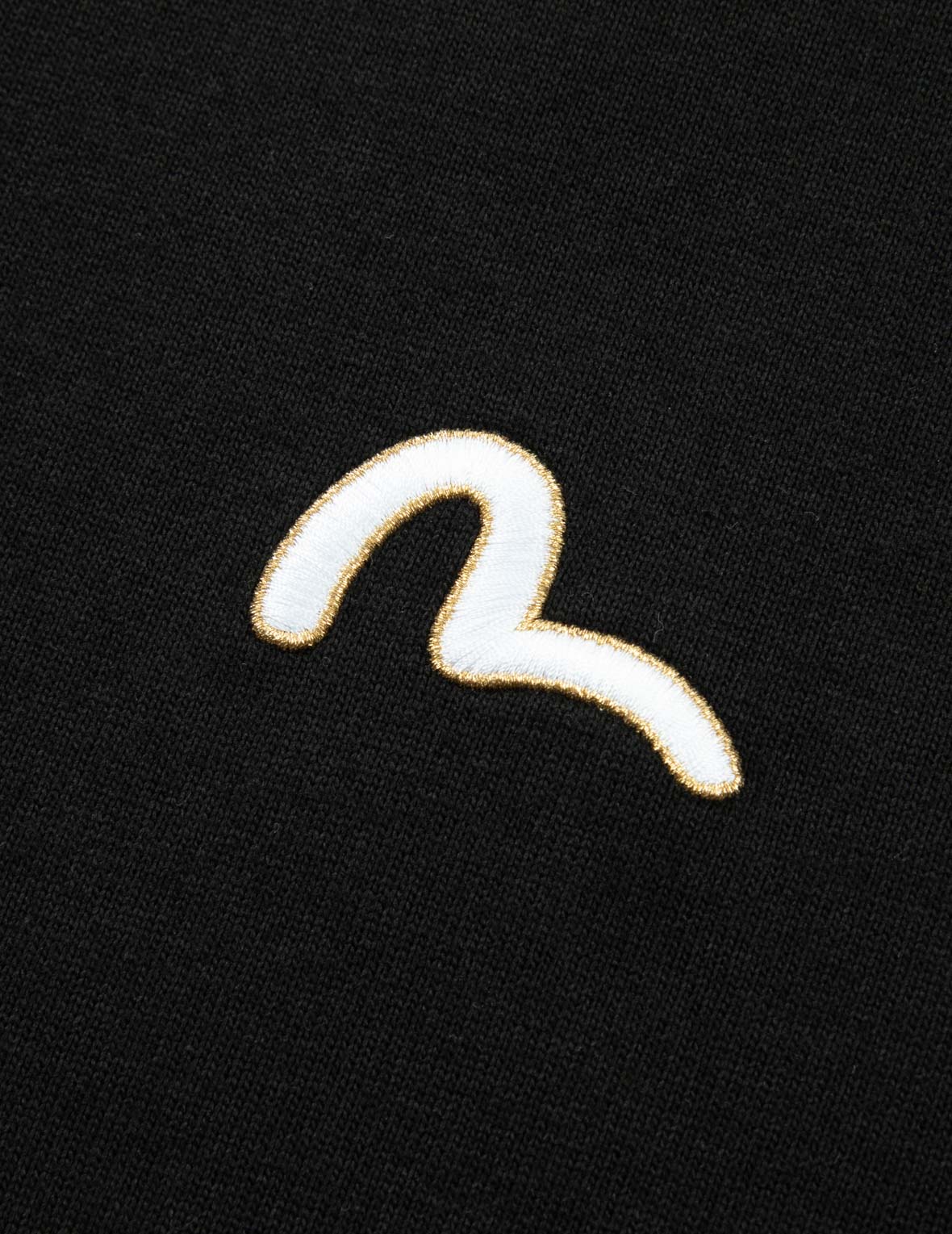 Seagull Embroidery and Carp Print Relax Fit T-shirt