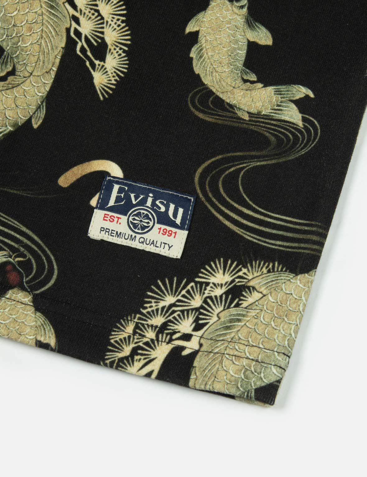 Allover Carp and Seagull Print Relax Fit T-shirt