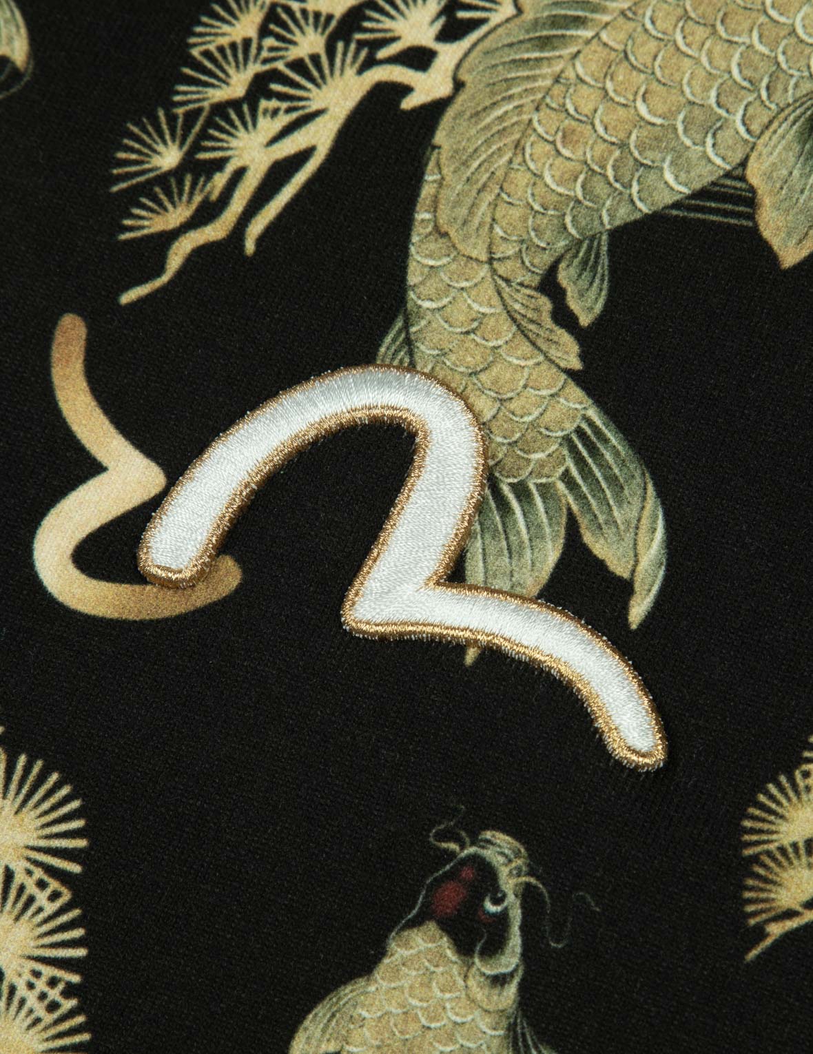 Allover Carp and Seagull Print Relax Fit T-shirt