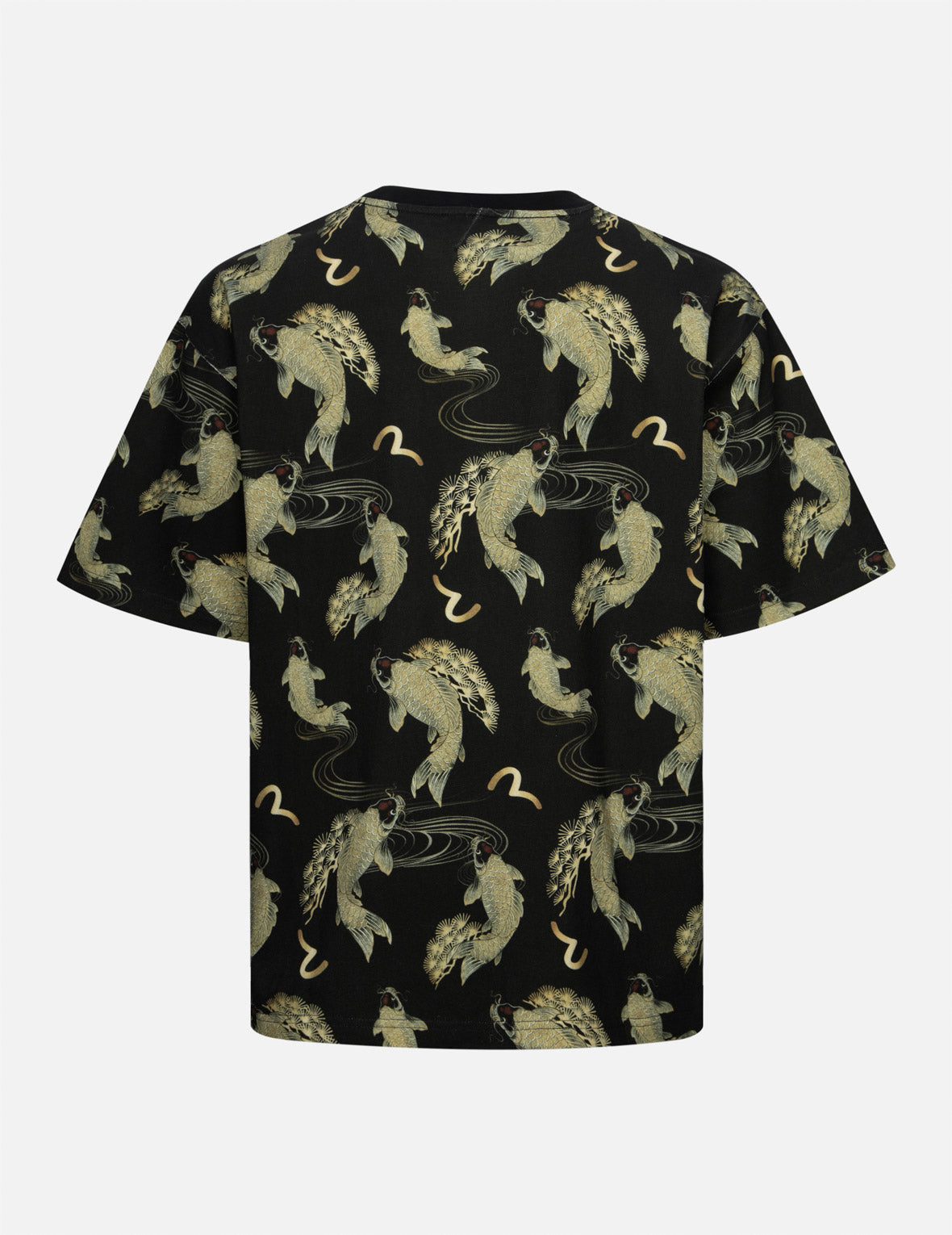 Allover Carp and Seagull Print Relax Fit T-shirt