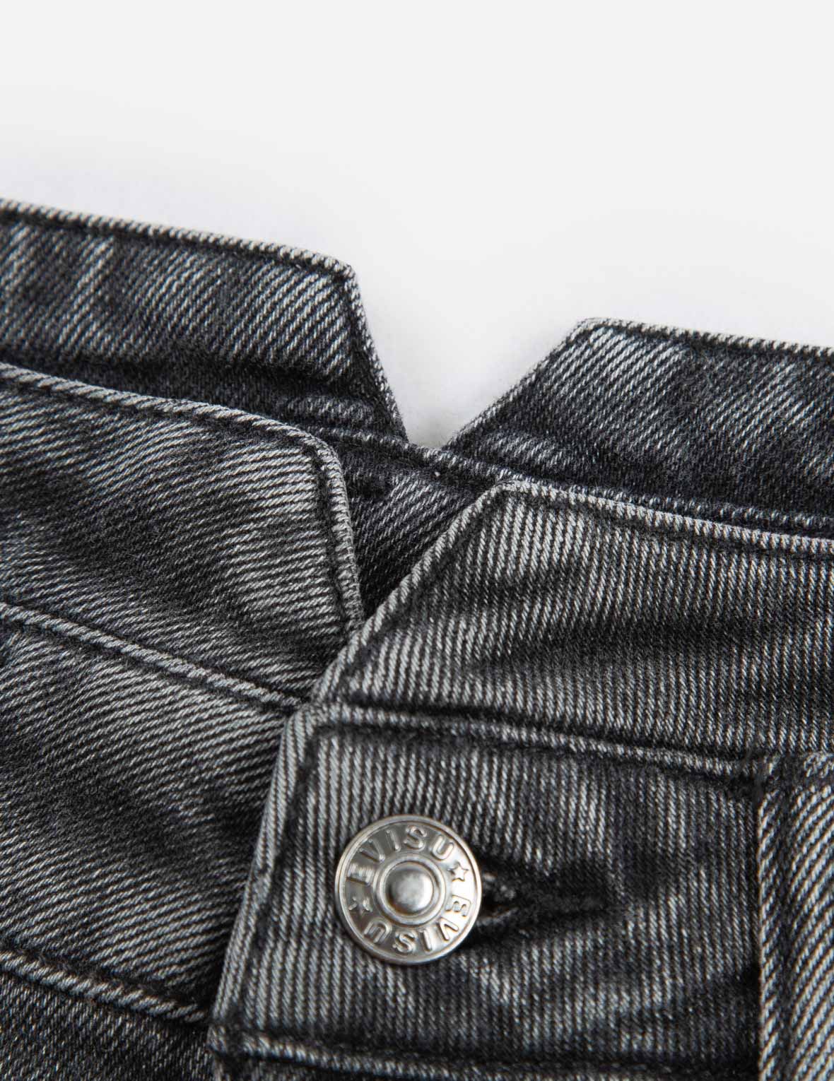 標誌刺繡錐形牛仔褲