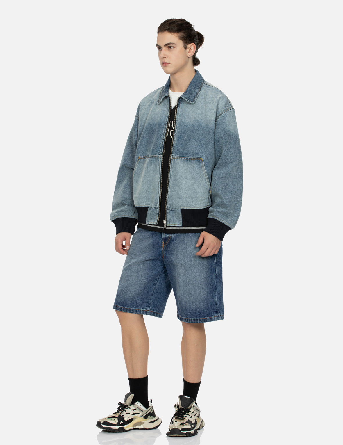 Sherpa Daicock Straight Fit Denim Shorts