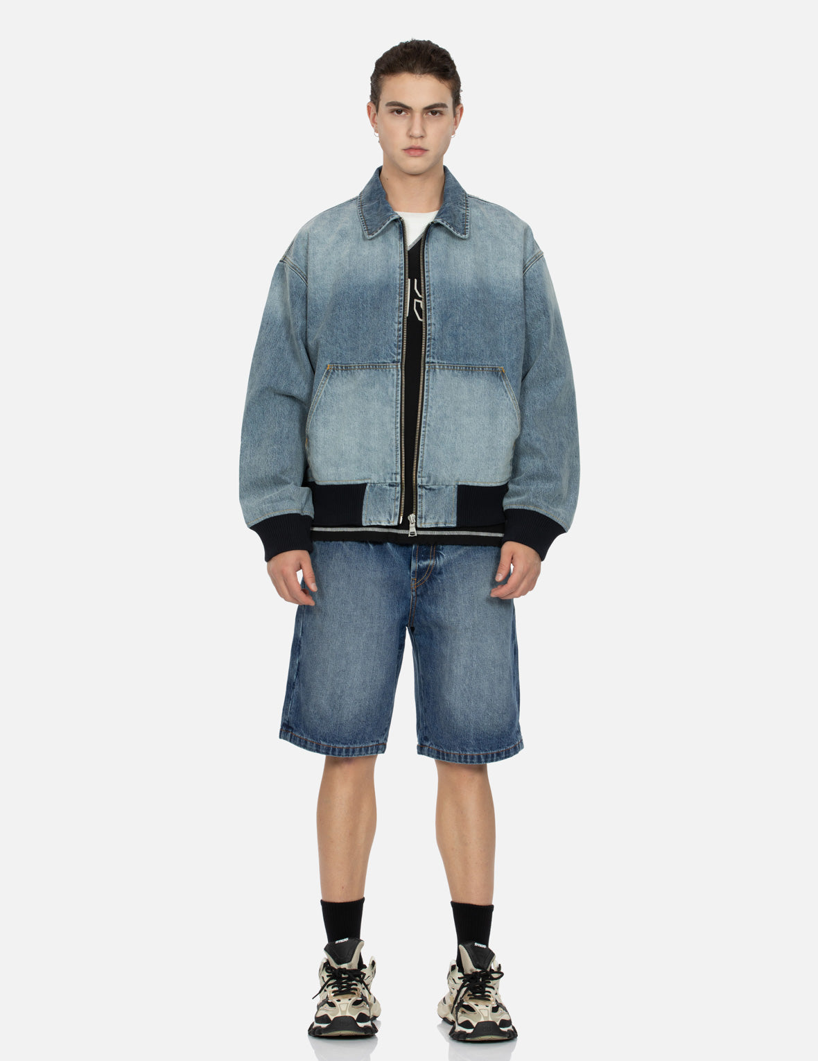 Sherpa Daicock Straight Fit Denim Shorts