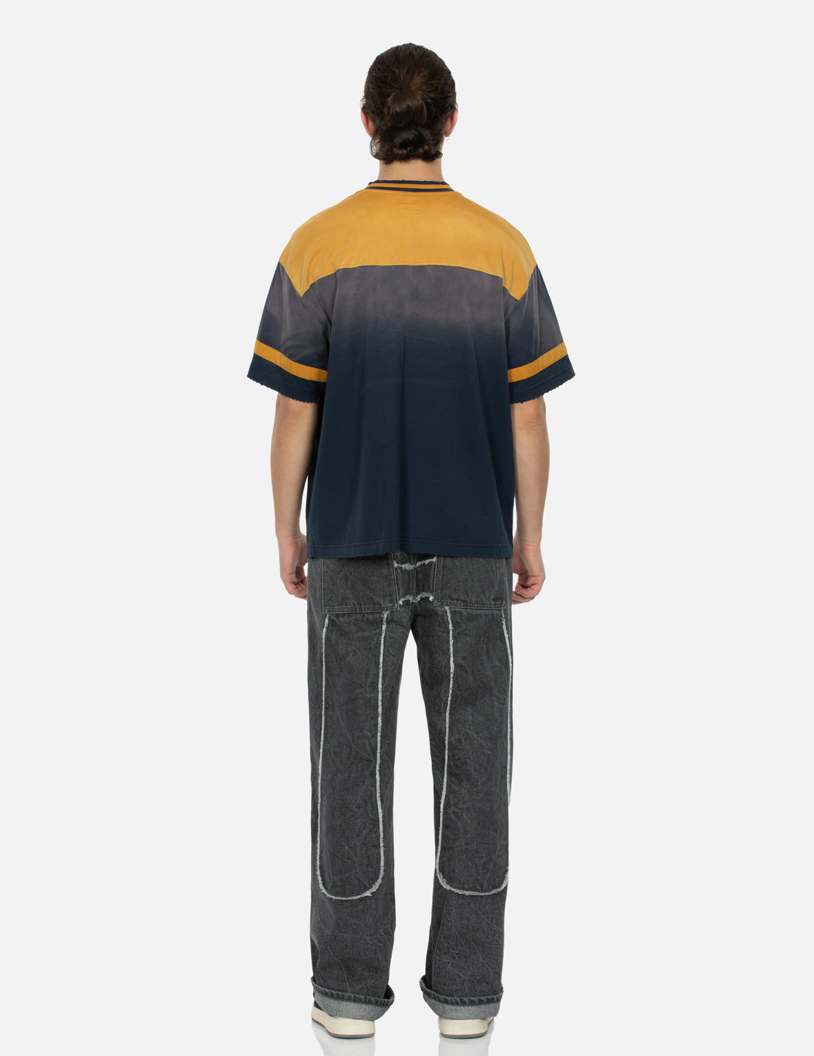 Daicock with Fringed Edges Baggy Fit Work Jeans
