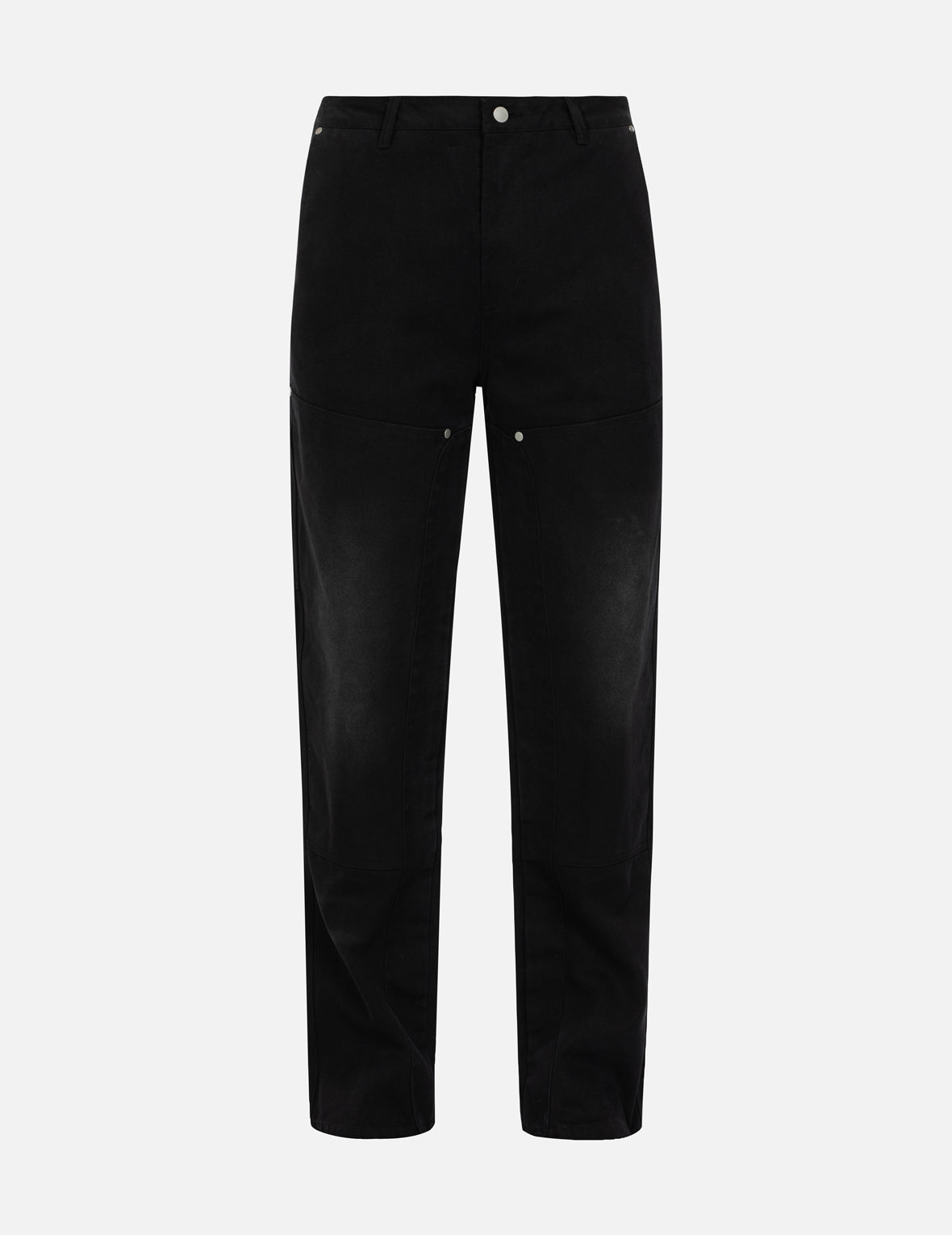 海鷗貼布刺繡鬆身闊腿木工褲