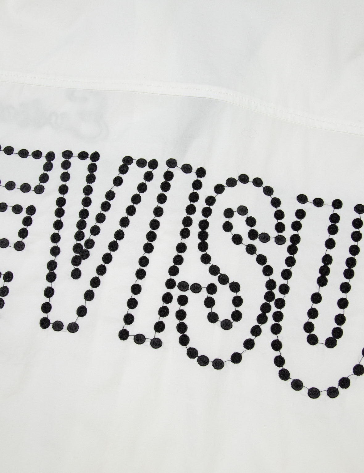 Chain-Stitched Embroidery Logo Boxy Tencel Shirt