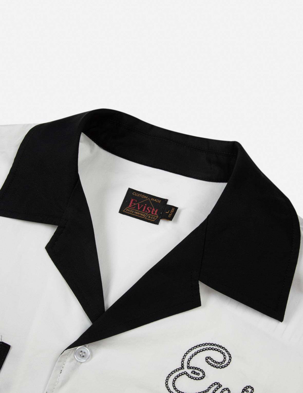 Chain-Stitched Embroidery Logo Boxy Tencel Shirt