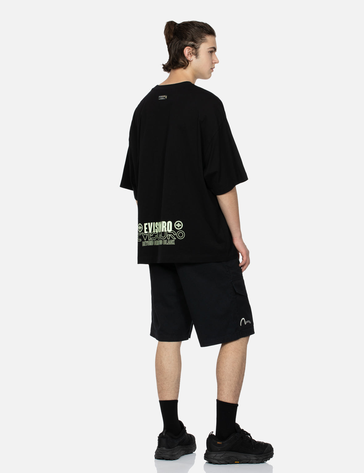 小海鷗與商標刺繡拼接短褲