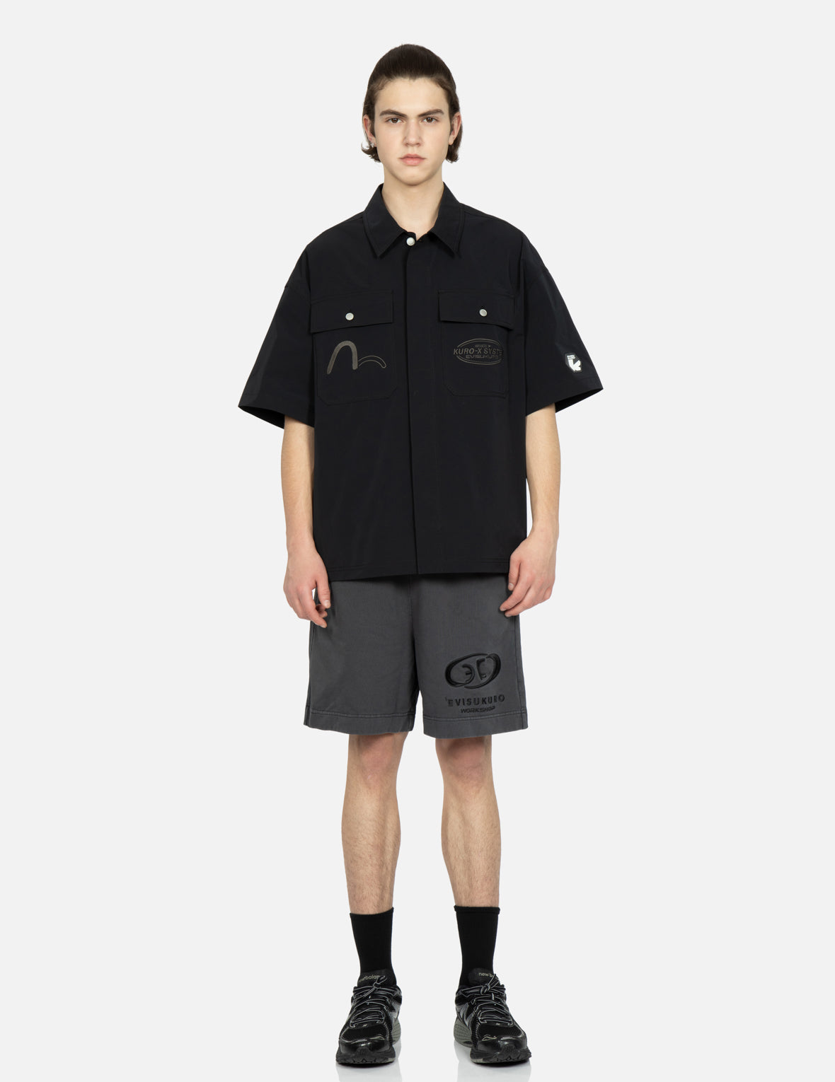 Logo and Seagull Embroidery Utility Shirt