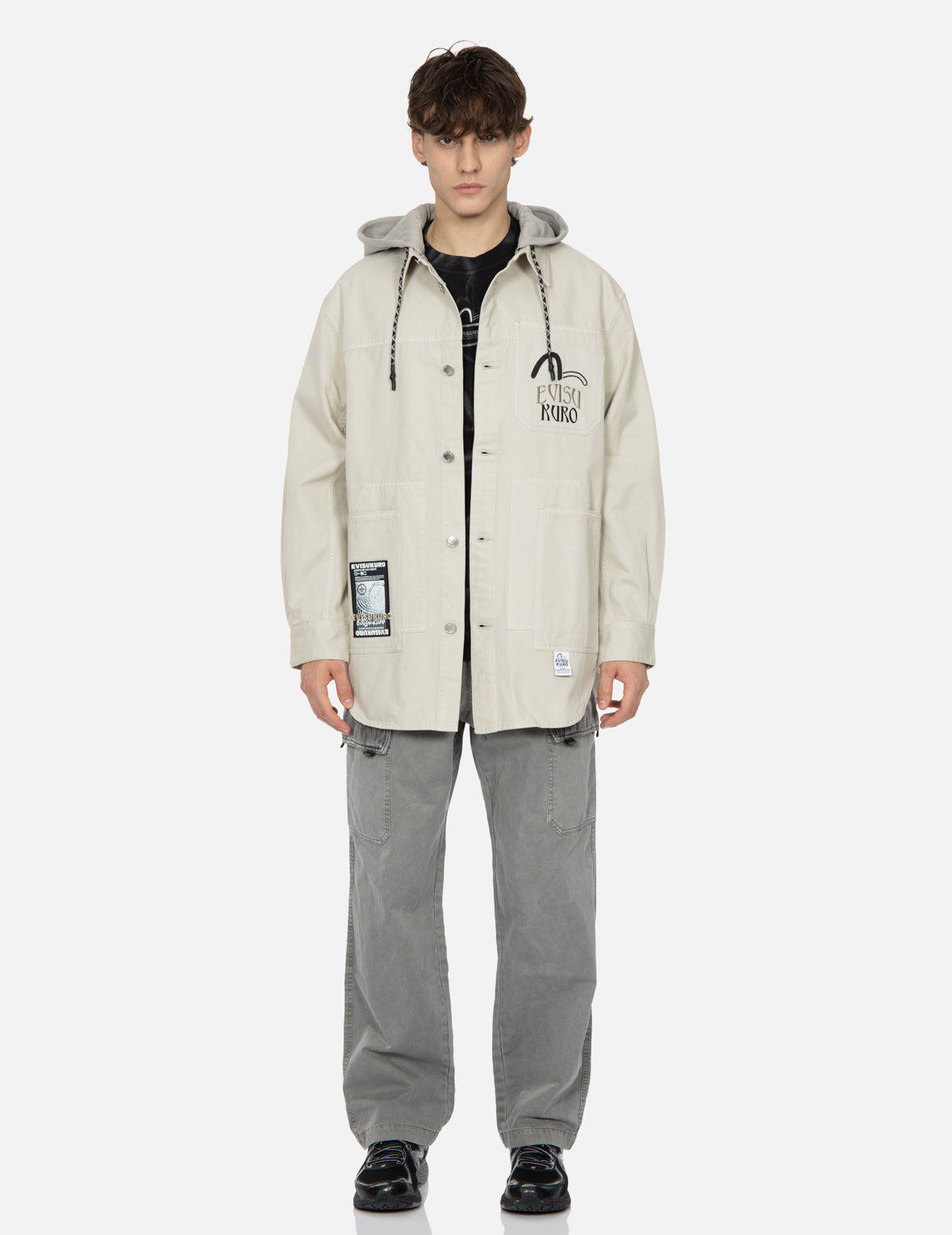 Monogram Panelling Loose Fit Shirt Jacket