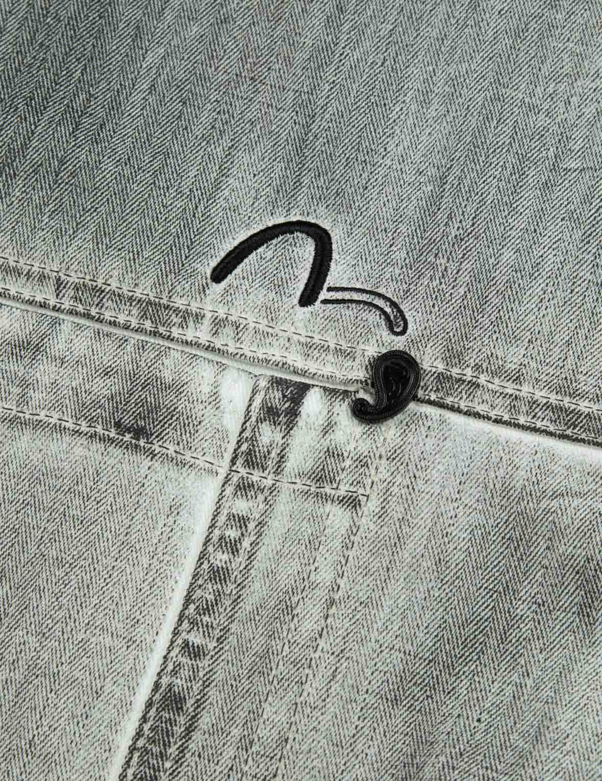 海鷗刺繡寬版休閒短袖襯衫