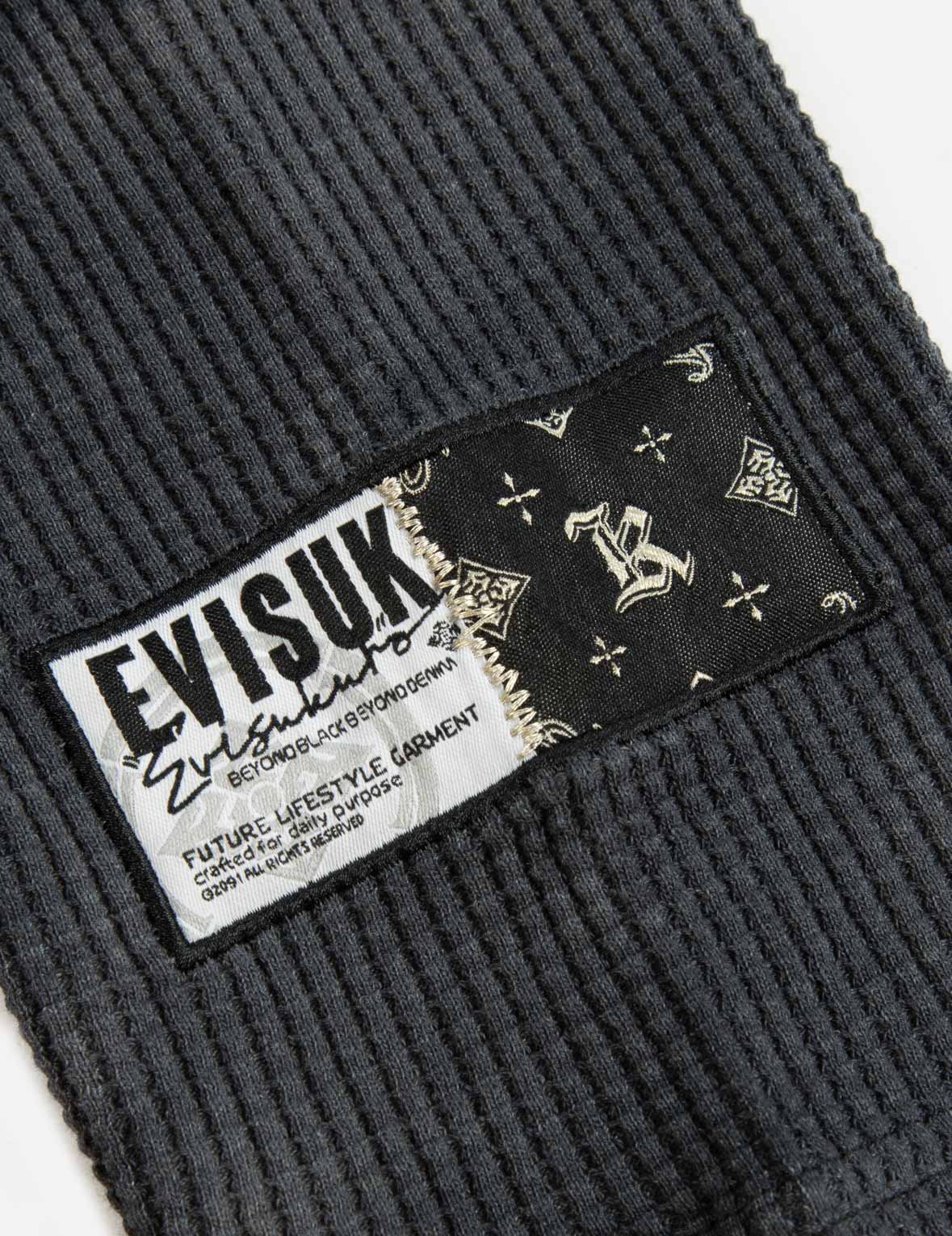 家花刺繡休閒寬版紮染長袖T恤