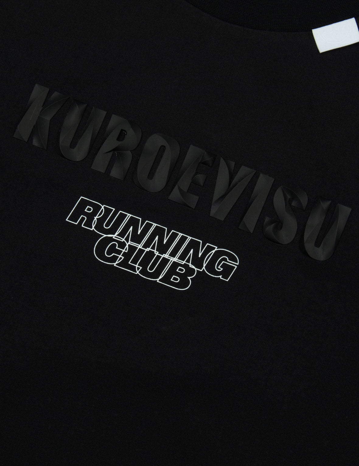 Reflective Strapped and 3D Kamon Print Regular Fit T-Shirt