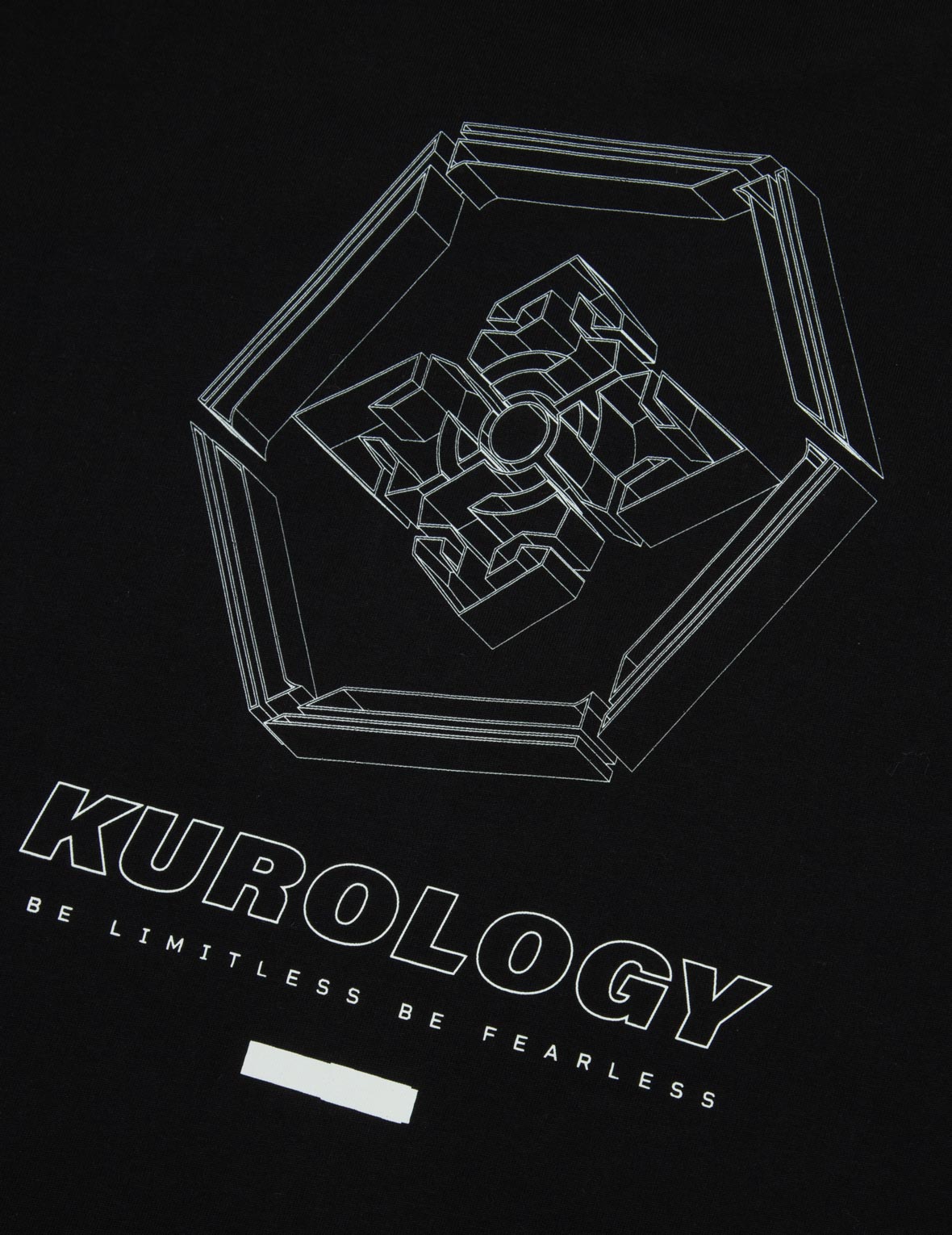 Reflective Strapped and 3D Kamon Print Regular Fit T-Shirt