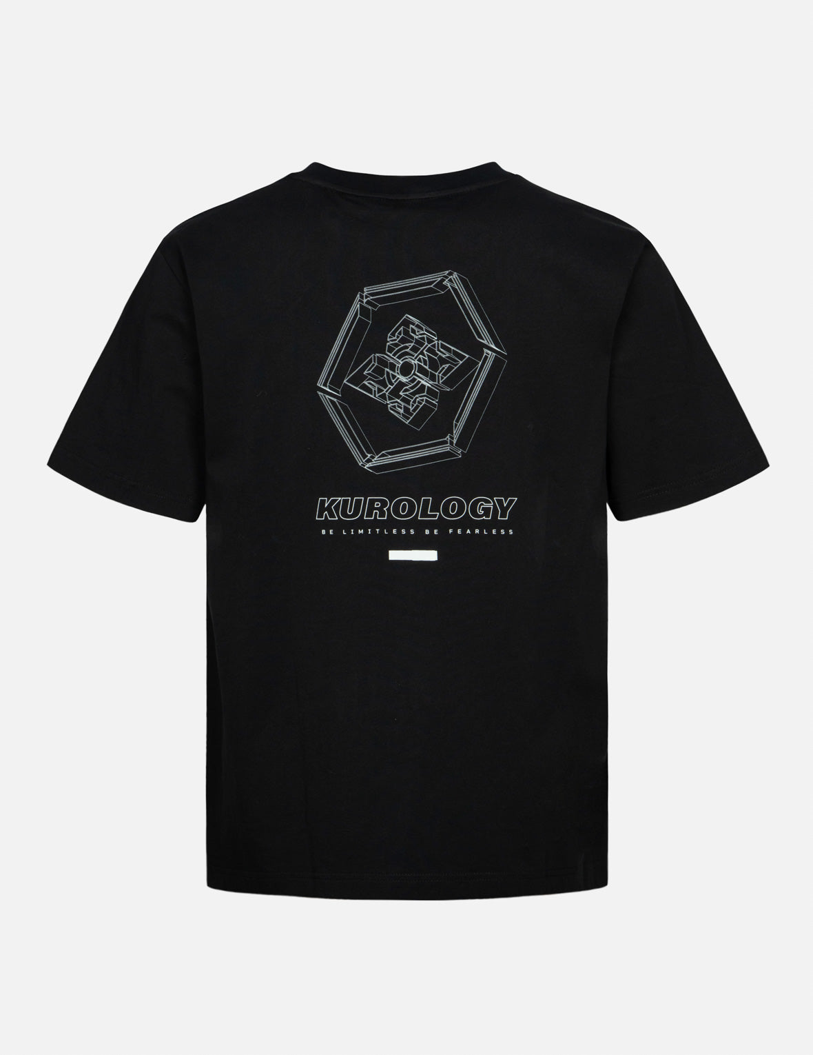 Reflective Strapped and 3D Kamon Print Regular Fit T-Shirt