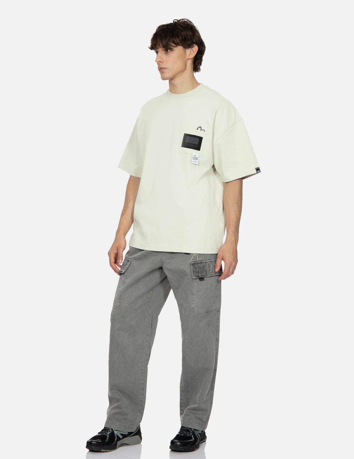 Pocket with Multi Labels Oversized T-shirt