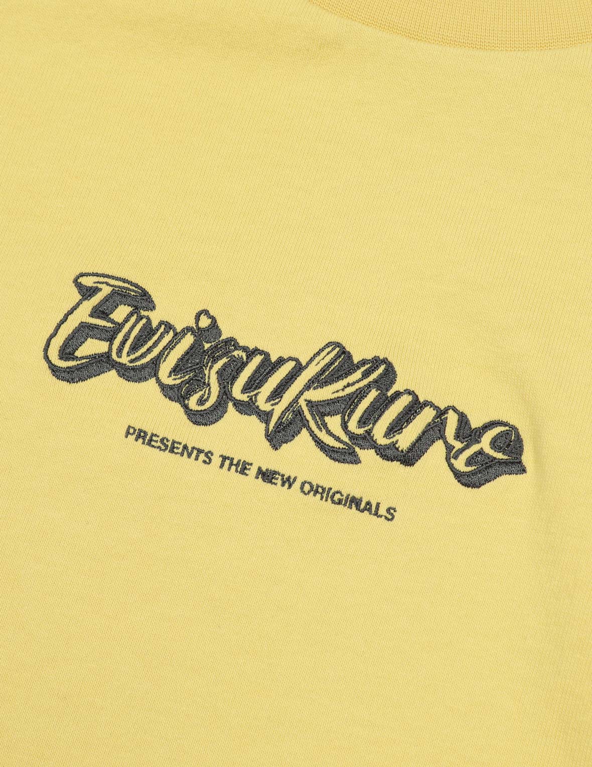 Calligraphy Shadow Logo Embroidery and Seagull Print Loose Fit T-shirt