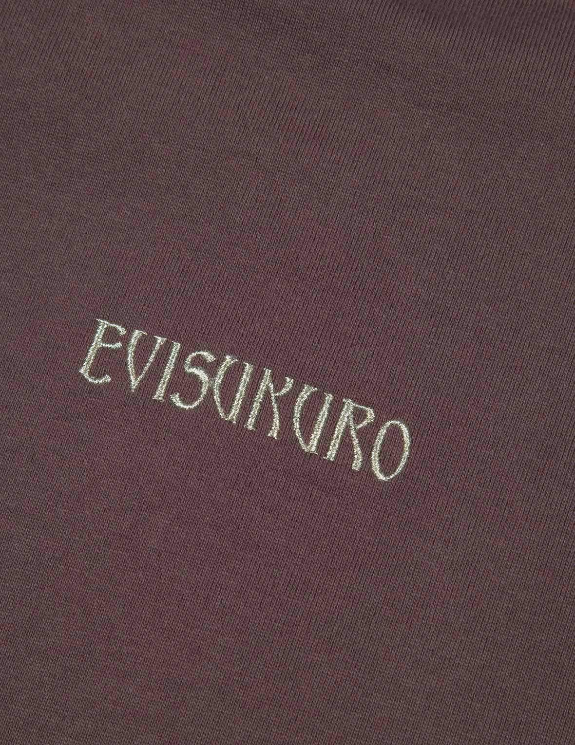 Rock-textured Print and Logo Embroidery Loose Fit T-shirt