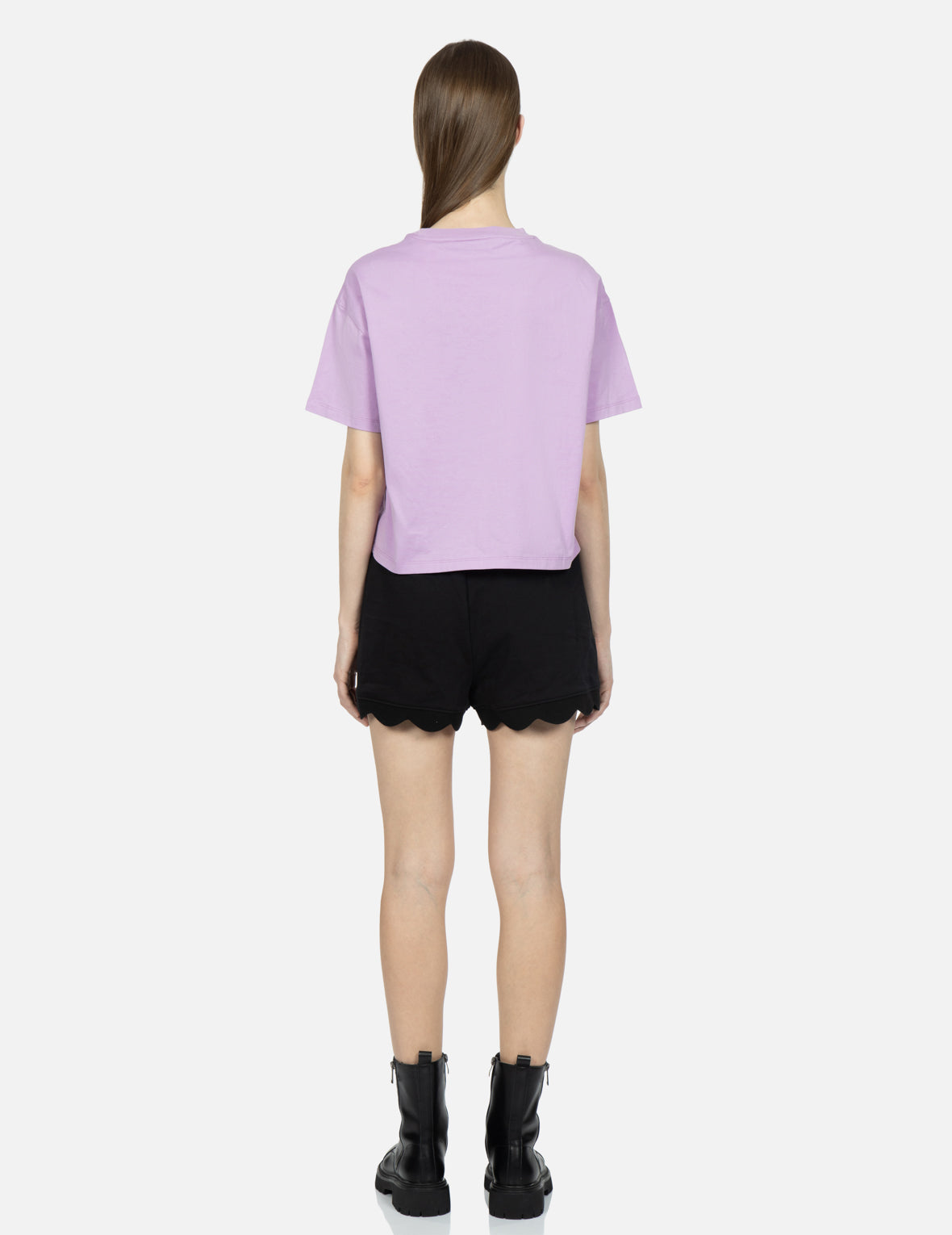 Logo及海鷗刺繡波浪邊短褲