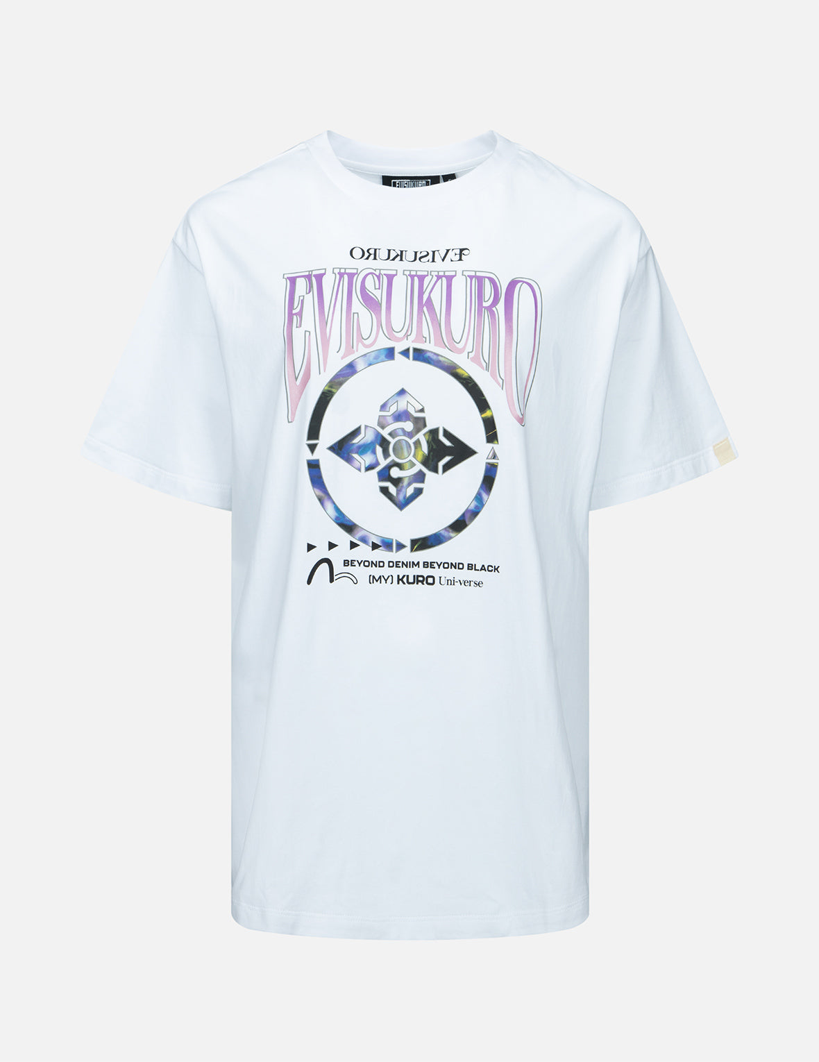 Gradiant Abstract Pattern Kamon Print T-Shirt