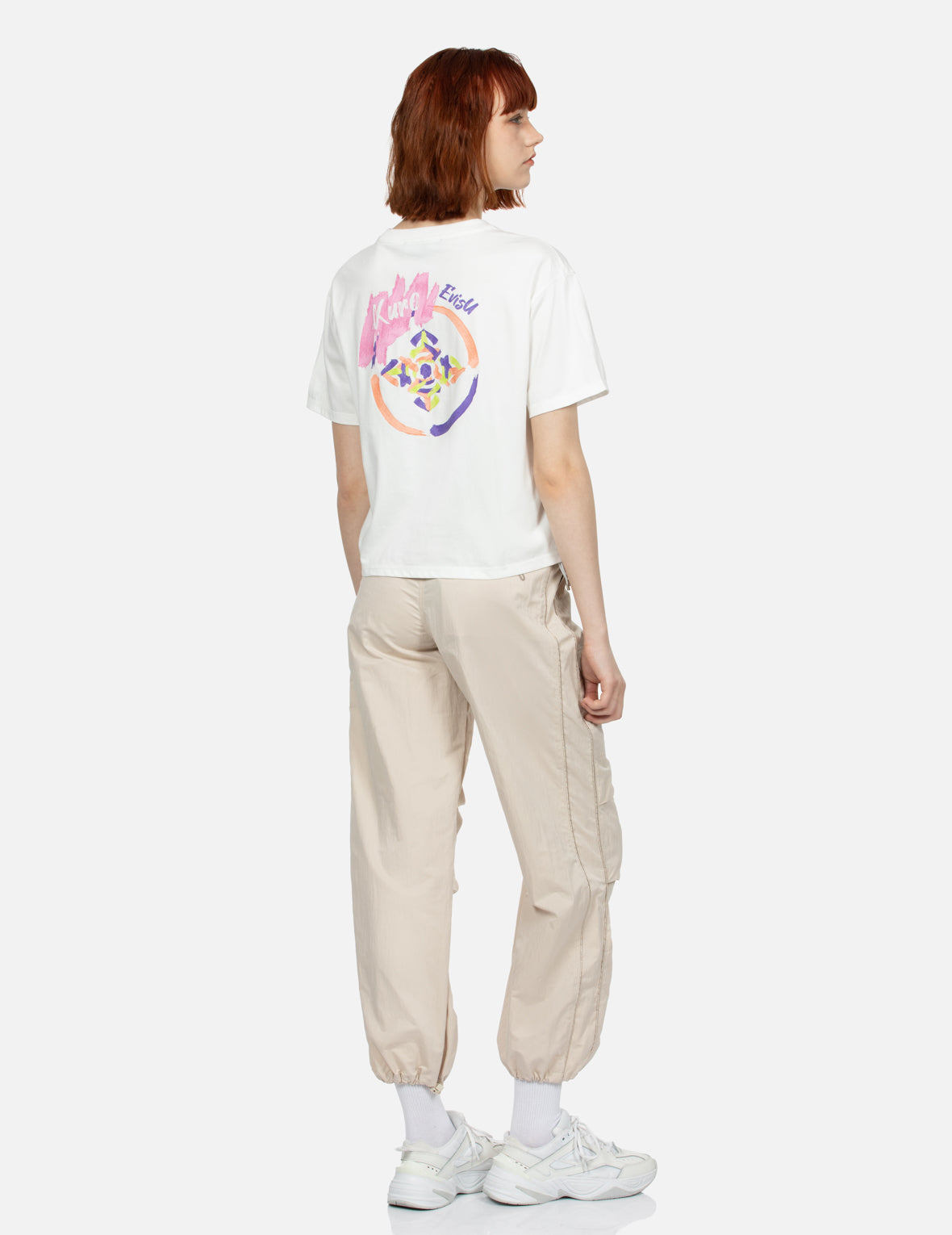 Brush Art Kamon Ruched Fashion Fit T-Shirt