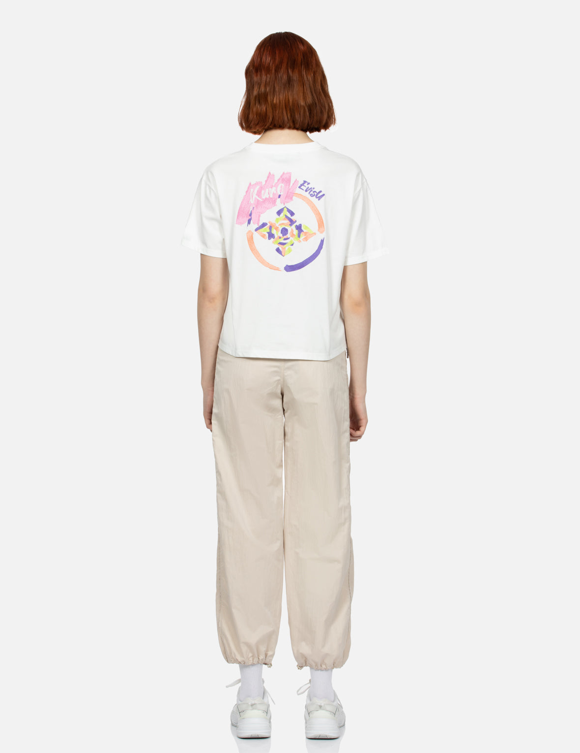 Brush Art Kamon Ruched Fashion Fit T-Shirt