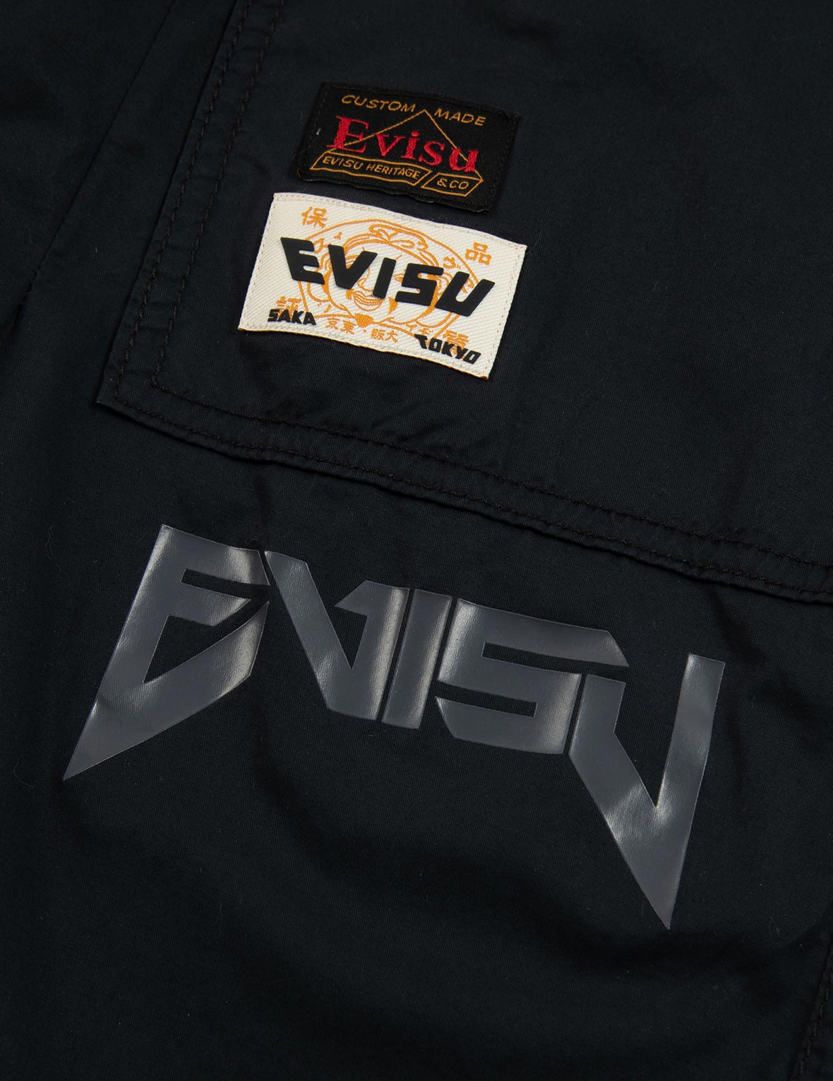 Seagull and Slogan Embroidery Relax-Fit Pants