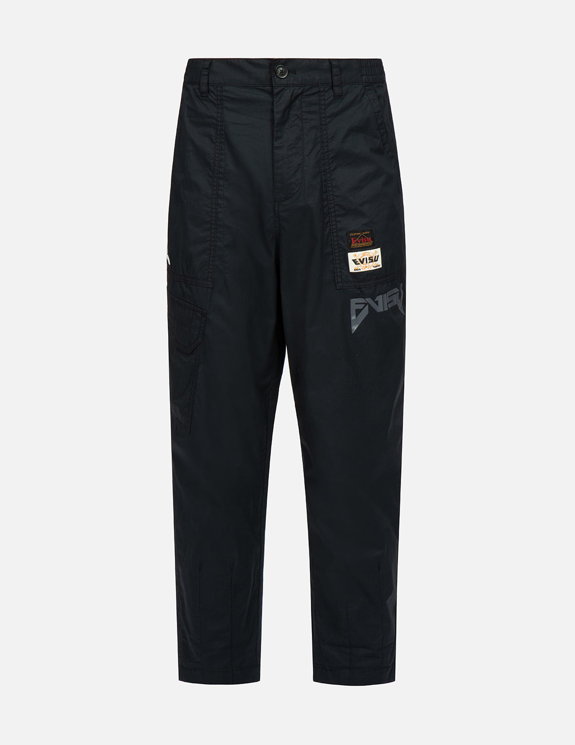 Seagull and Slogan Embroidery Relax-Fit Pants