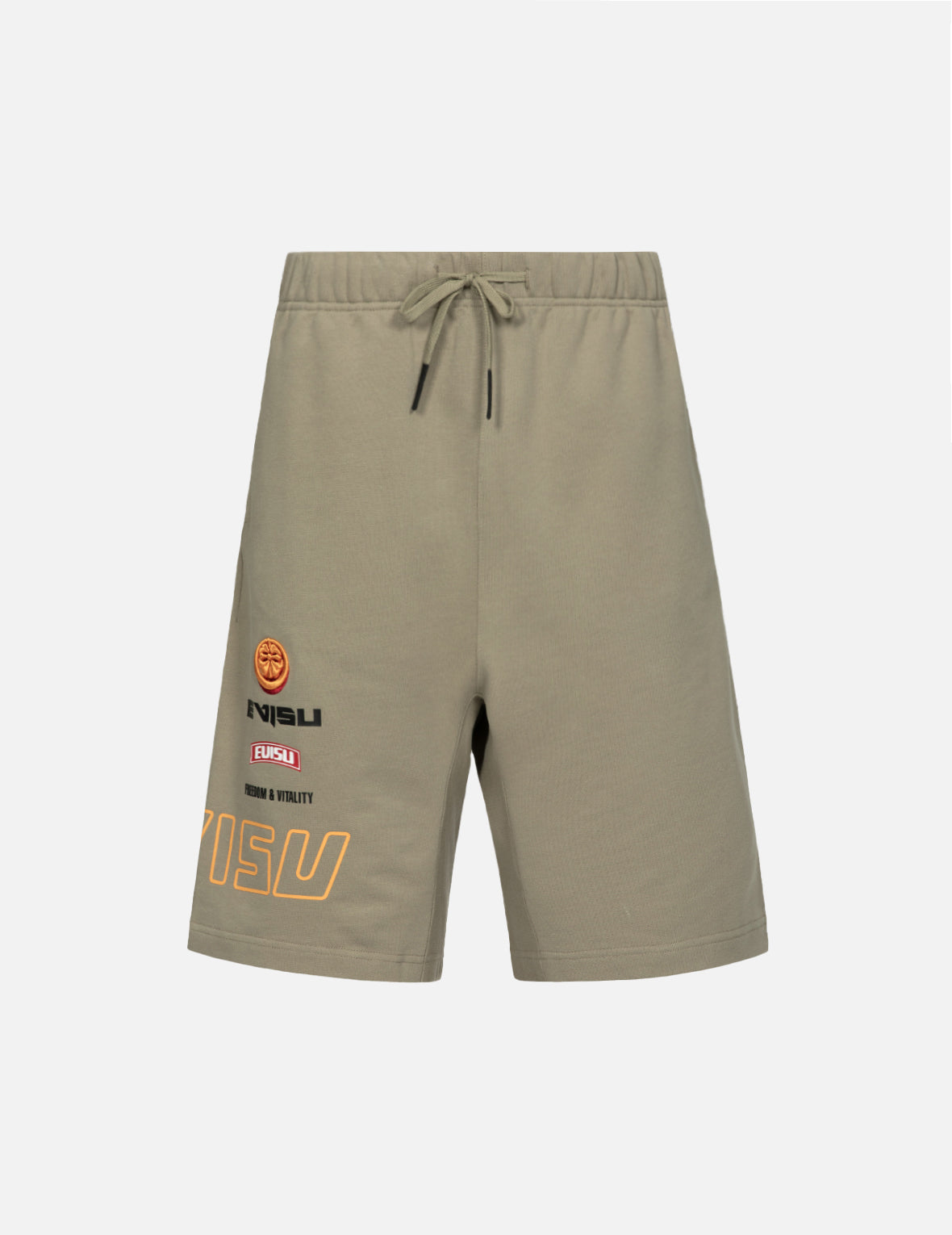 商標印花及家花刺繡短褲