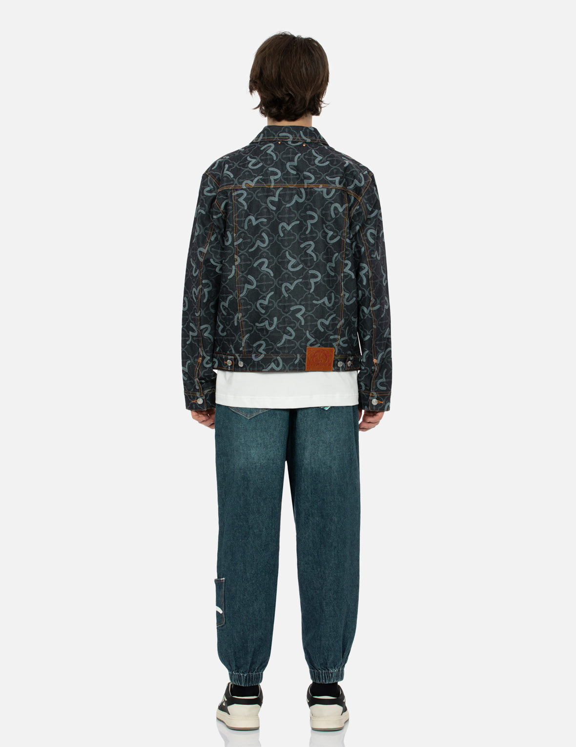 滿地海鷗與家花提花寬版休閒牛仔外套