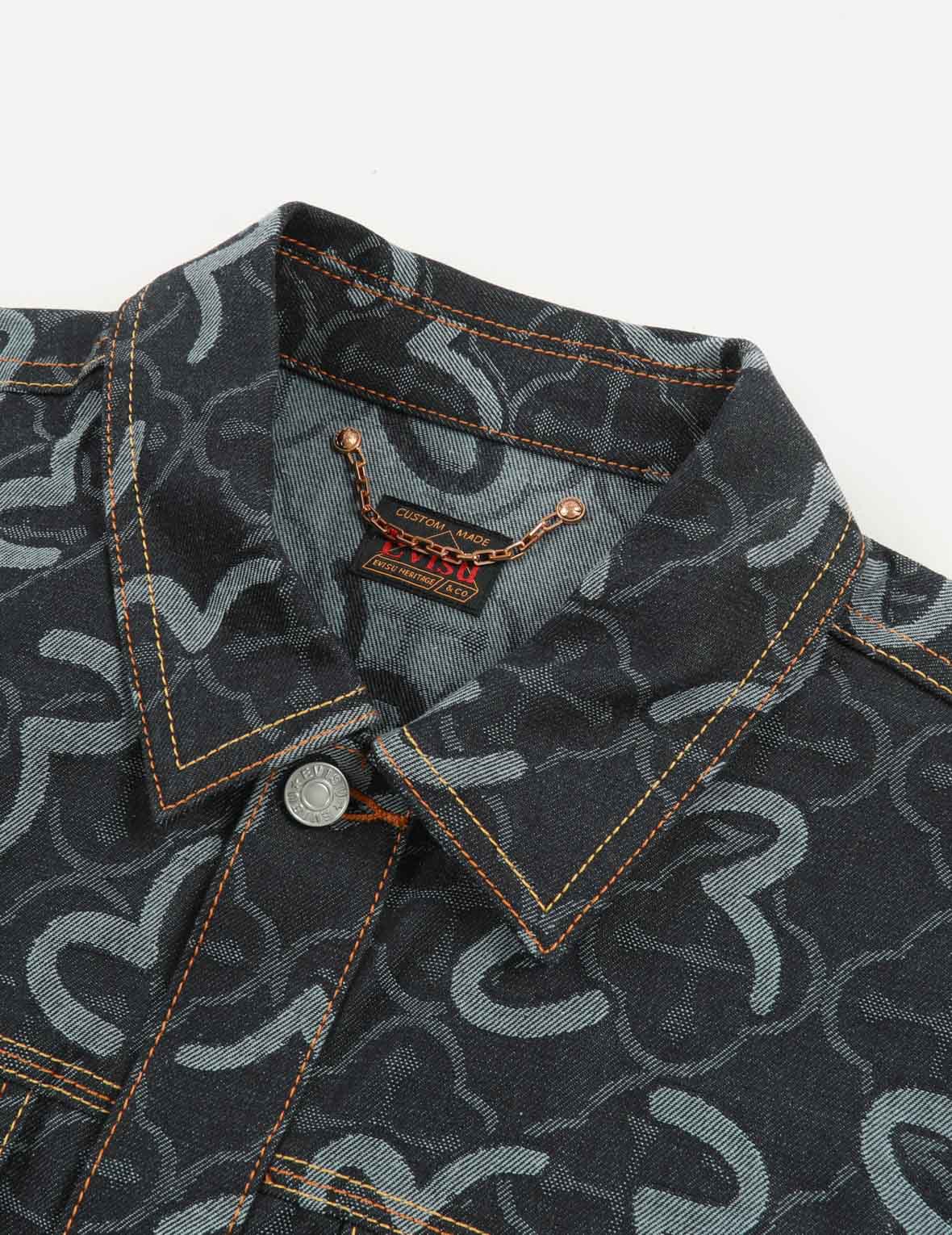 滿地海鷗與家花提花寬版休閒牛仔外套