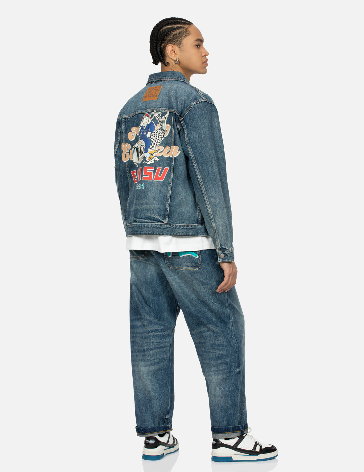 Seagull Embroidery
Godhead Print Relax Fit Denim Jacket