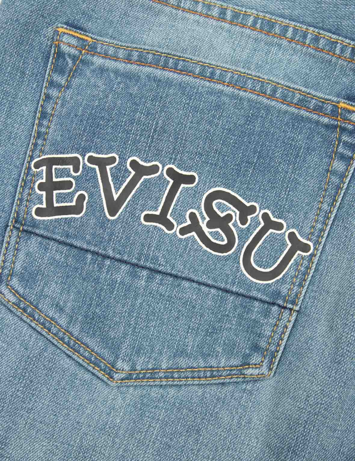 Diamond Daruma Printed Pocket Cropped-Fit Jeans #2027