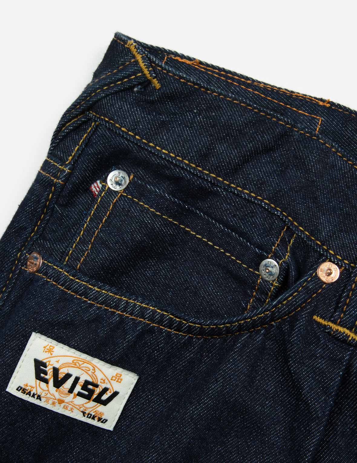 海鷗與佛頭刺繡燈籠牛仔褲