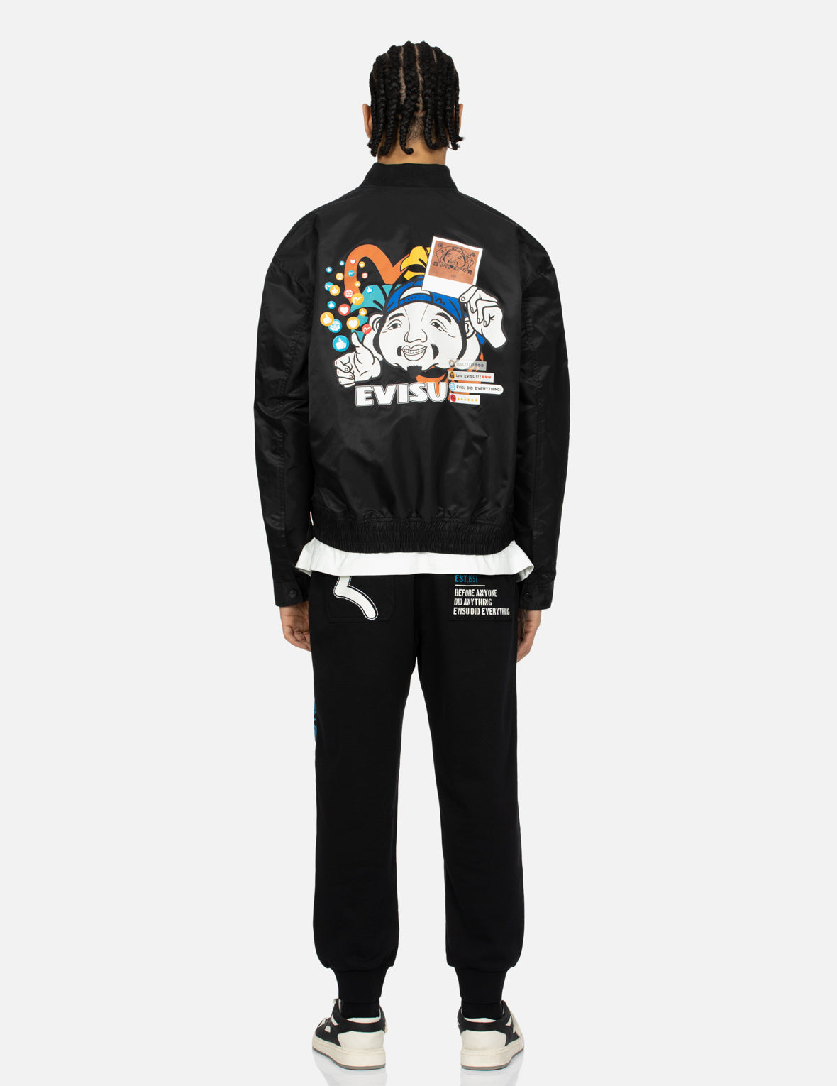 佛頭與社群媒體寬版休閒外套