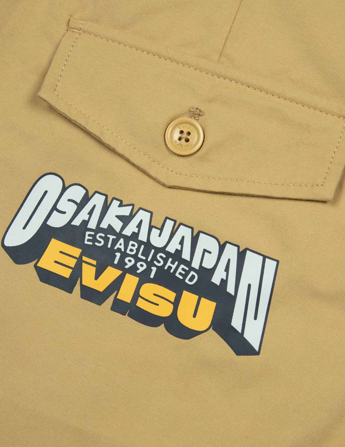 海鷗刺繡和旗幟織標寬版休閒休閒褲