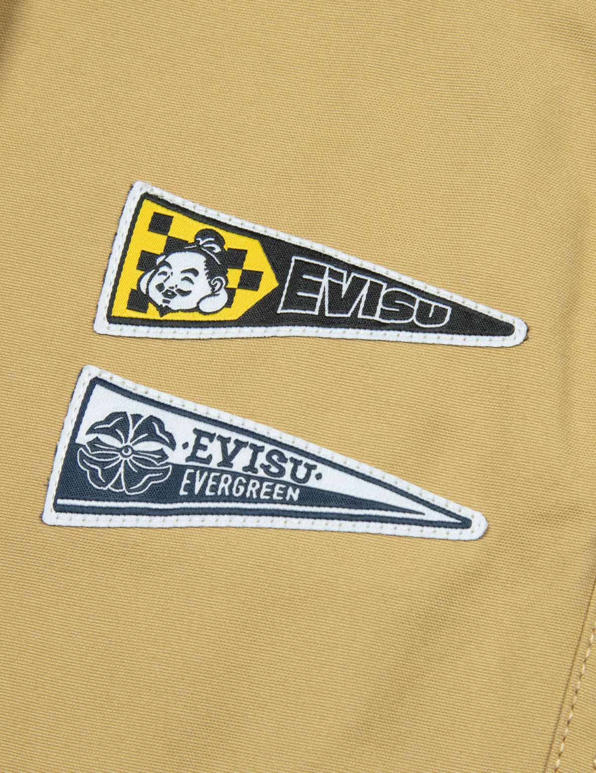 海鷗刺繡和旗幟織標寬版休閒休閒褲