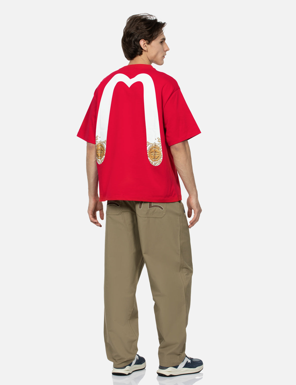 小海鷗刺繡寬版長褲