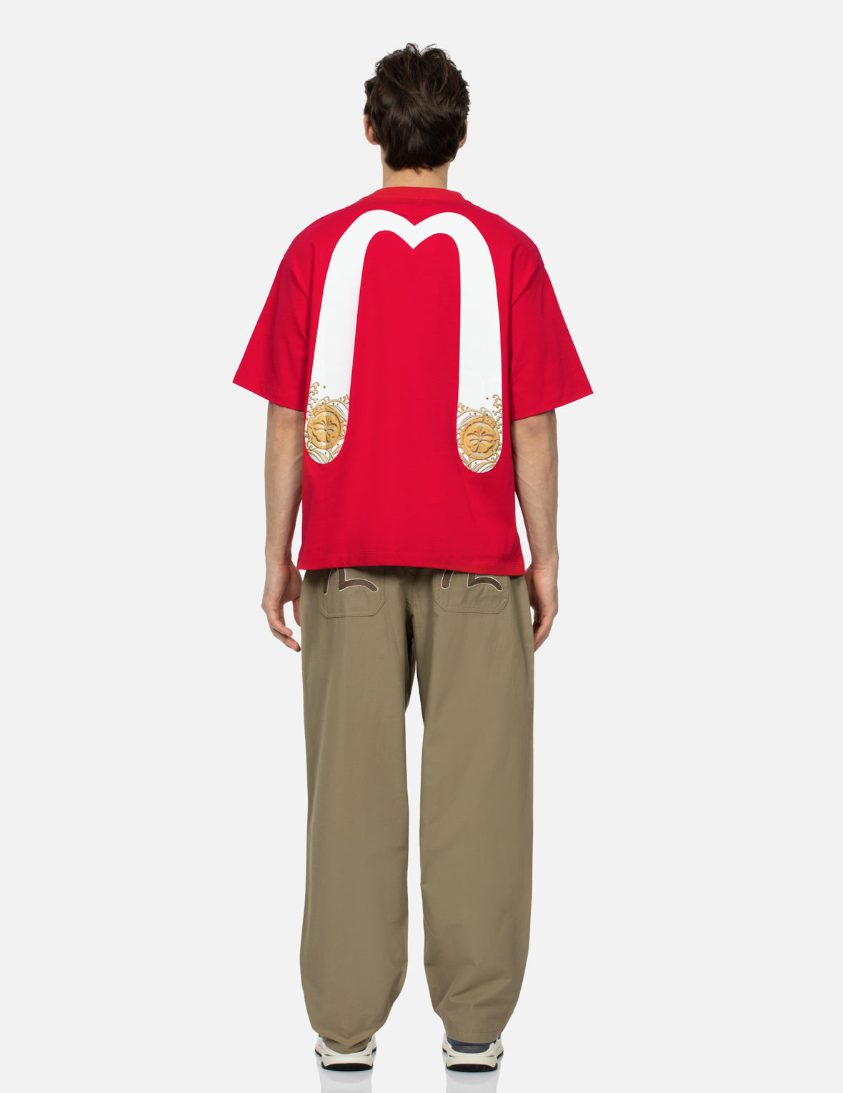 小海鷗刺繡寬版長褲